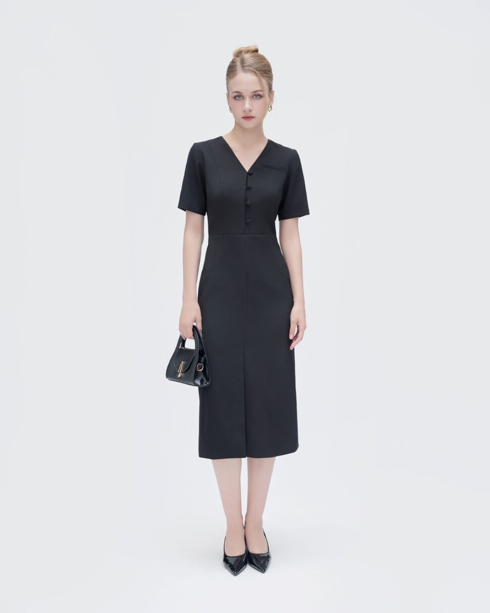 Timeless black dress, perfect for casual or formal occasions