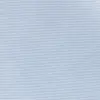 Close-up of light blue denim fabric with fine horizontal stripes, showcasing textile texture and weaving details.