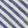 Close-up of blue and white striped fabric texture.