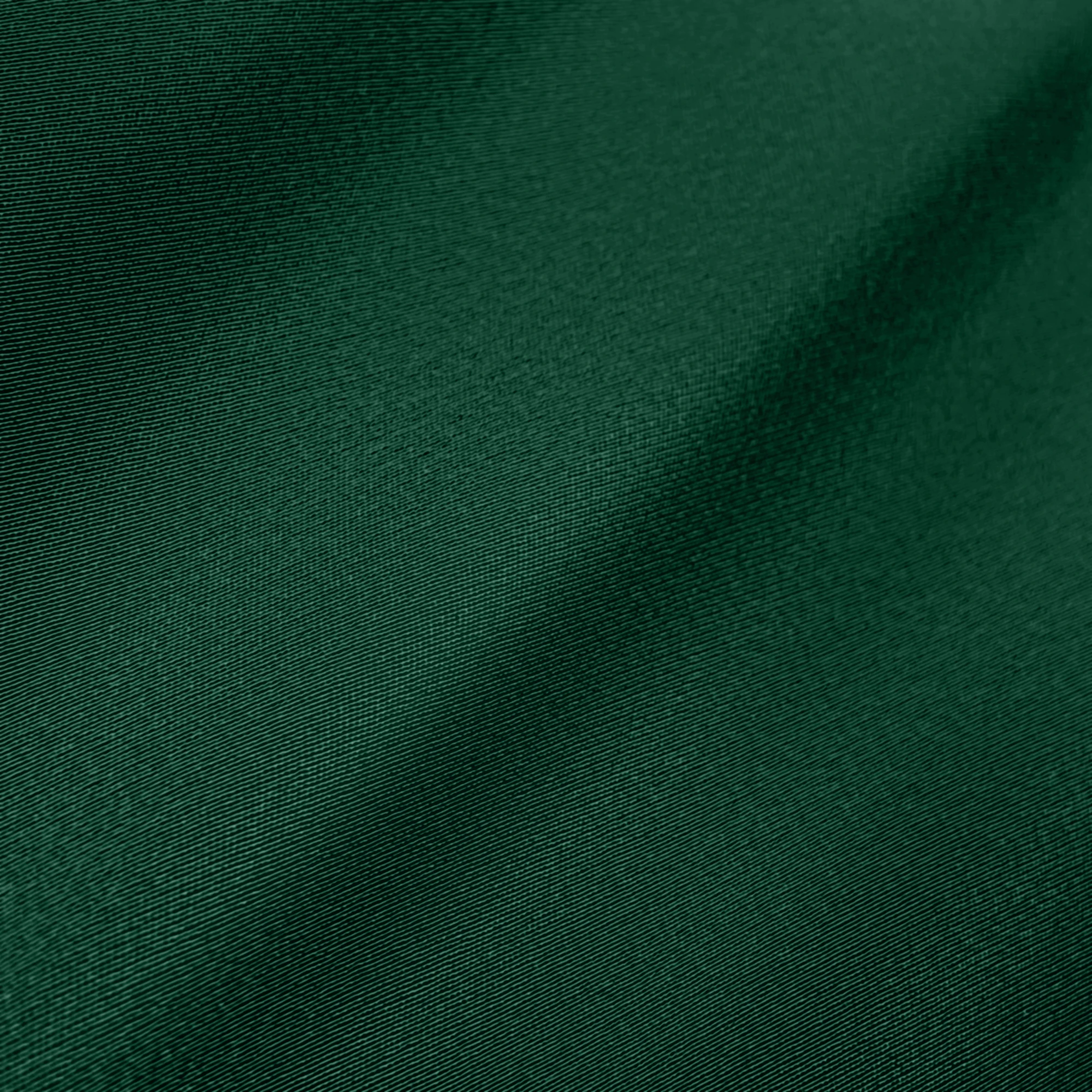 Close-up of smooth, dark green fabric texture, showcasing subtle folds and soft sheen. Ideal for fashion and textile design.