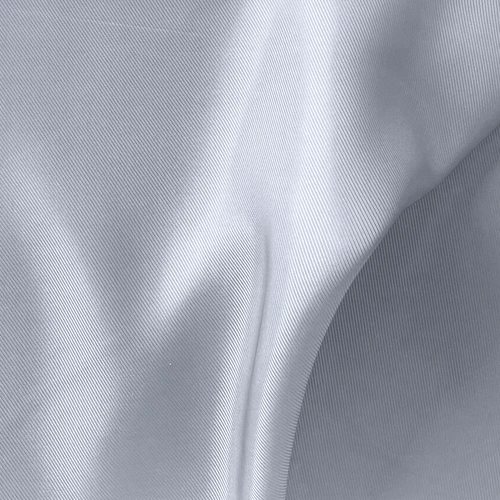 Smooth, light gray fabric with subtle creases and soft folds, showcasing texture and elegance. Ideal for textiles and upholstery.