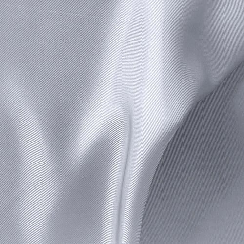 Close-up of smooth, gray fabric texture with subtle folds and soft lighting for a clean and elegant appearance.