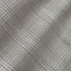 Close-up of gray and blue checkered fabric texture, showcasing woven pattern details.